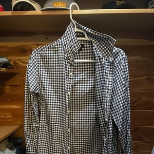 J Crew Ludlow dress shirt (navy gingham)